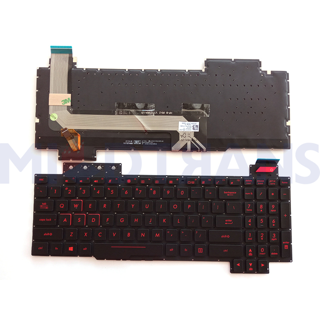Nuevo teclado de EE. UU. Para ASUS ROG FX503 FX503V FX503VM FX503VD FX63 FX63V FX63VD ZX63V