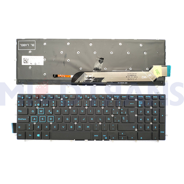 Teclado SP para Dell Inspiron15-7000 7566 7567 7568 7577 7587 7570 7580 5567