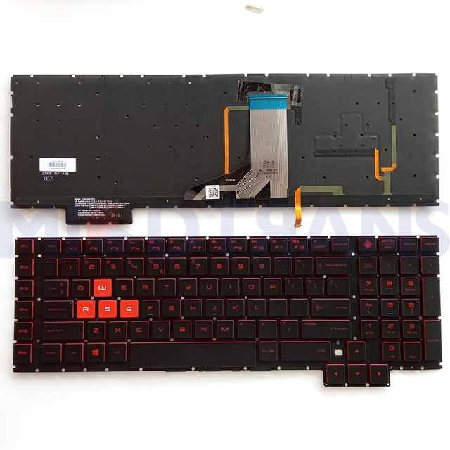 NUEVO EE. UU. Para HP Omen 17an 17-An TPN-Q195 15-CE Q194 Teclado de laptop de retroceso rojo inglés inglés