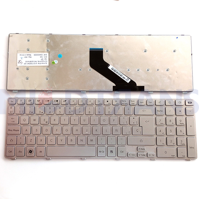 Teclado portátil SP para puerta de enlace NV55S NV55S05U NV55S14U NV56R NV56R31U