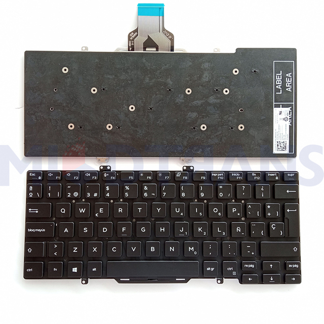 Nuevo español para Dell Latitude 7400 E7400 L3400 5400 Teclado de retroceso de la computadora portátil