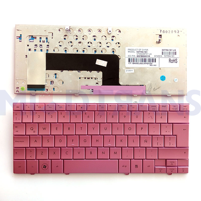 Nuevo teclado portátil LA para HP Compaq mini110 mini 110 110-1000 102 teclado rosa