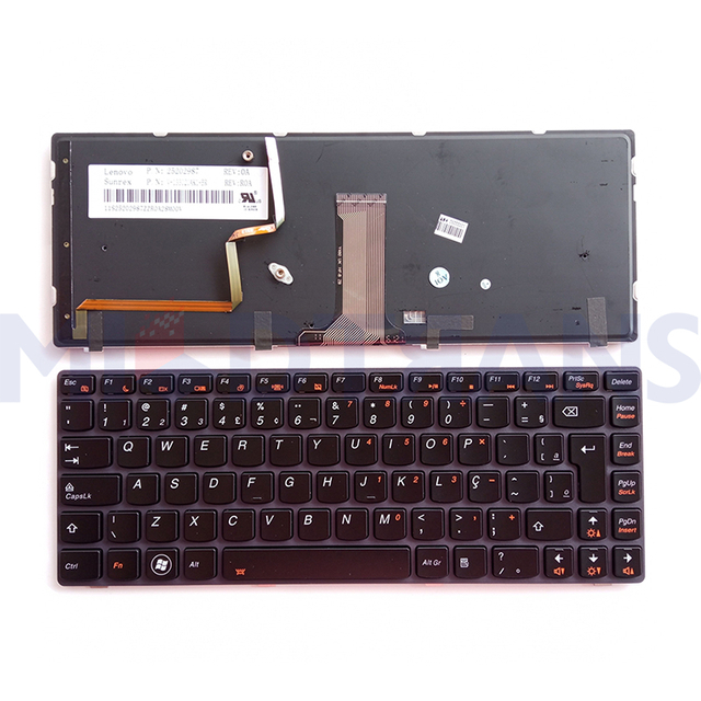 Teclado BR para el teclado de la computadora portátil Lenovo Y480