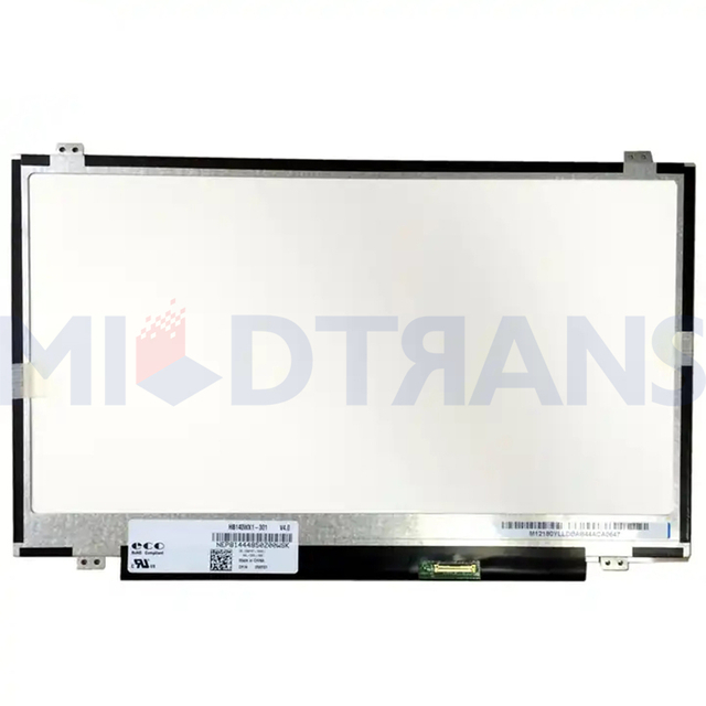 HB140WX1-301 HB140WX1 301 14.0 "Slim 1366 (RGB)*768 Pantalla de computadora portátil EDP LED de 30pin