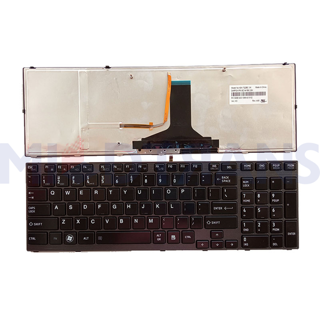 Nuevo teclado de retroceso de laptop de EE. UU. Para Toshiba Qosmio X770 x775 Inglés