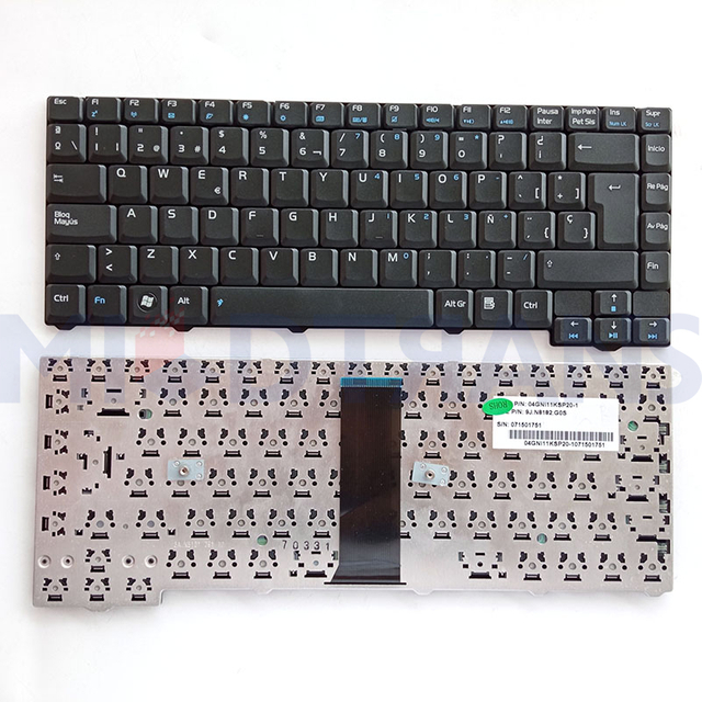 Teclado de laptop SP para ASUS F2 Black