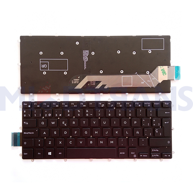 Teclado para laptop SP para Dell Inspiron Inspiron14-7000 7560 7466 7460 5378 7472 P69G P61F 7572