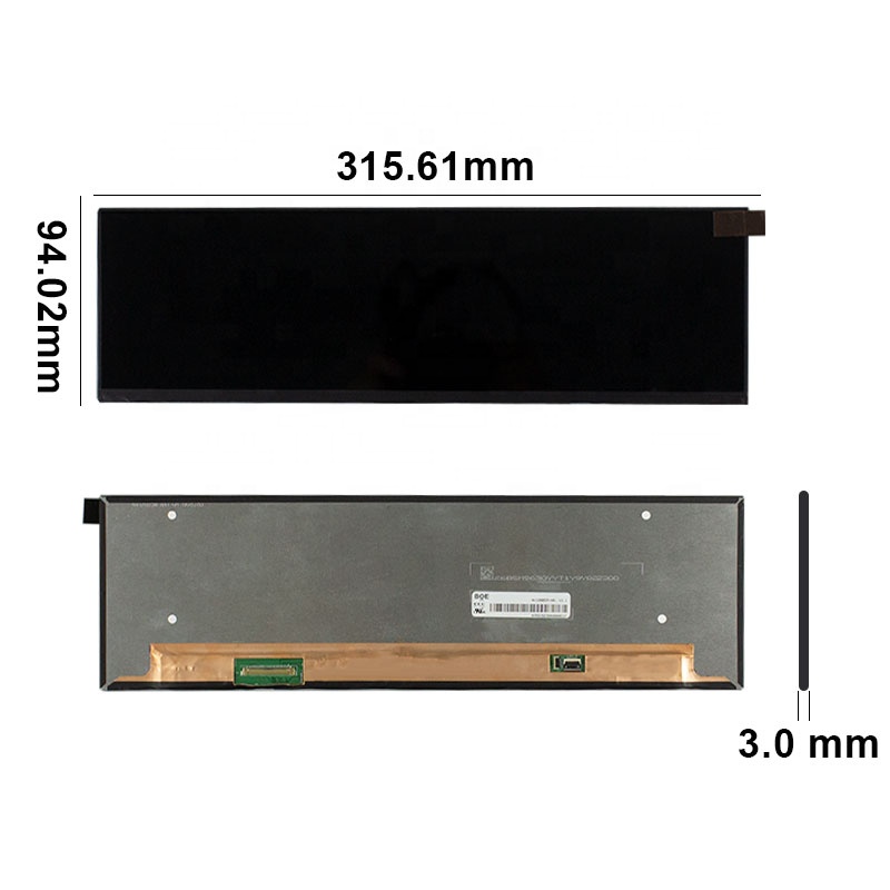 Monitor LCD táctil de 12,6 pulgadas para pantalla de tira larga BOE 1920x515 con funda NV126B5M-N41 pantalla IPS para portátil Aida 64