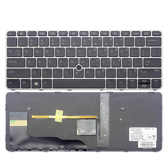 Nuevo teclado para computadora portátil de EE. UU. Para HP 820 G3 Plata Diseño de teclado para computadora portátil en inglés