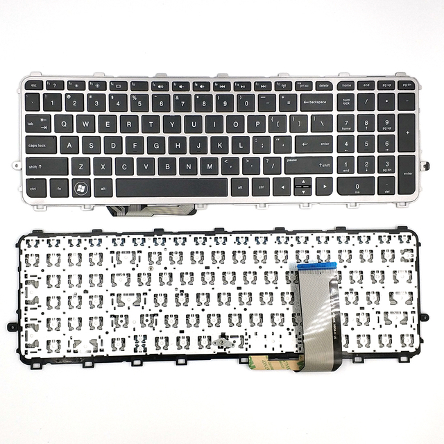 Teclado inglés de repuesto apto para HP 15-J con marco teclado para portátil de EE. UU.