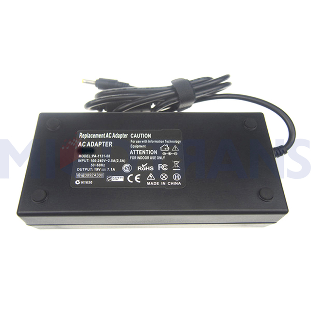 Para HP 19V 7.1A 5.5*2.5 mm adaptador de computadora portátil