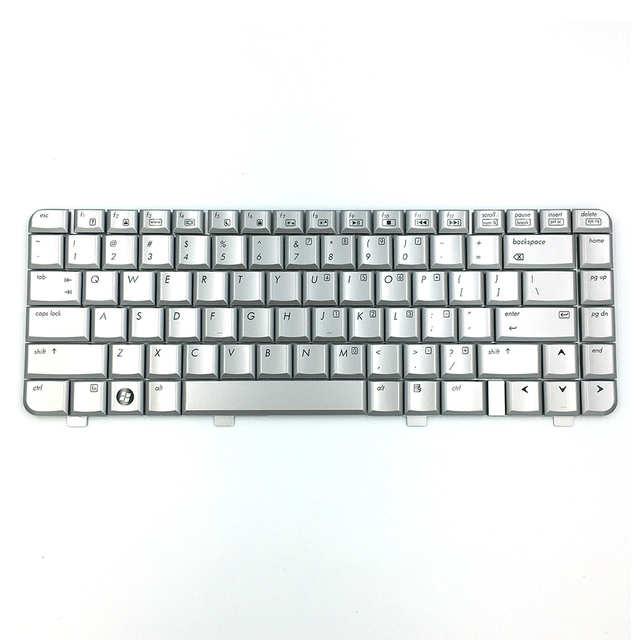 Teclado de repuesto para portátil, superventas, apto para HP DV4-1000, diseño de EE. UU., teclado plateado