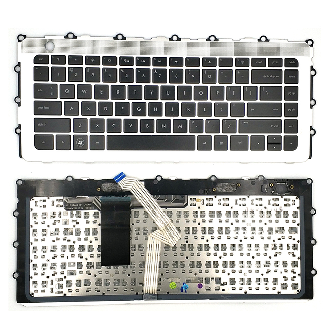 Teclado inglés para computadora portátil de EE. UU. Para HP ENVY 15-3000 con marco plateado