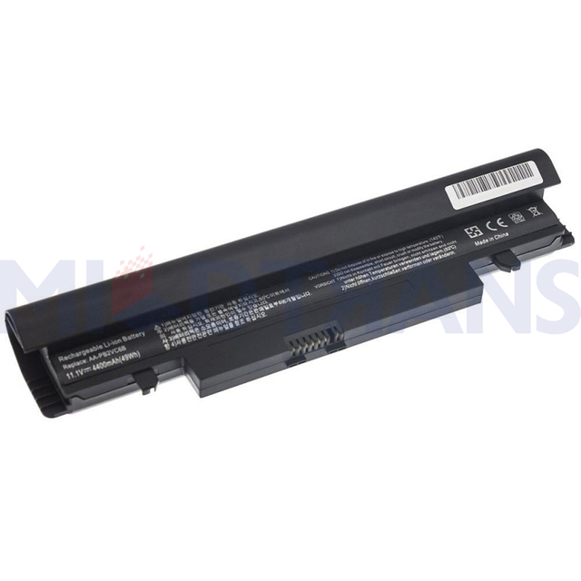 Para Samsung N145 N148 N150 N250 N250P N260 N260P más batería de computadora portátil negro