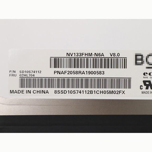 Pantalla LCD para portátil IPS de 13,3 " NV133FHM-N6A para Lenovo ThinkPad X13 X390 X395 FHD 1920x1080 30pin EDP