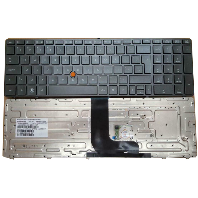 Teclado de computadora portátil de EE. UU. Para HP EliteBook 8570W Diseño de teclado de EE. UU.