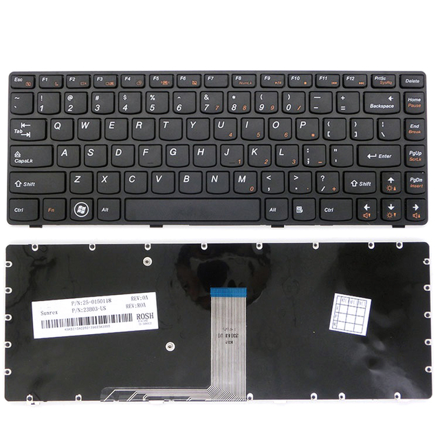 Nuevo teclado de computadora portátil para Lenovo Y480 Diseño de teclado de EE. UU.