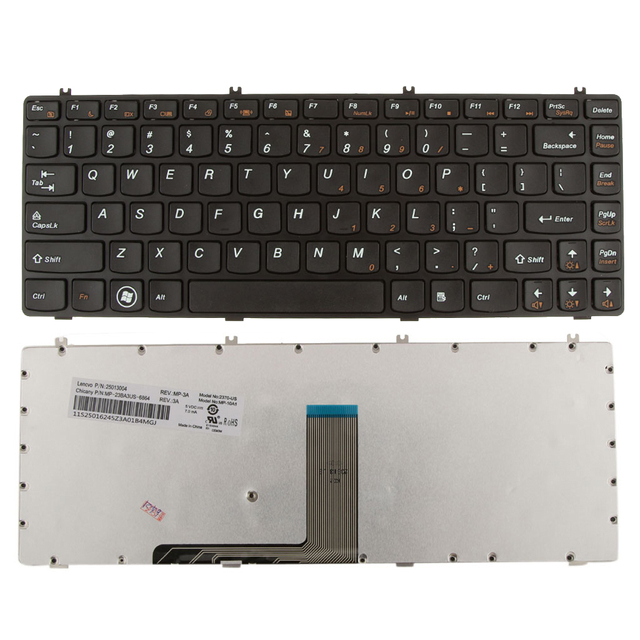Nuevo teclado de EE. UU. Para Lenovo Y470 Diseño de teclado de computadora portátil de EE. UU.