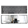 Teclado de EE. UU. Para IBM para teclado de computadora portátil Lenovo G50 con Silve con Farme con retroiluminación