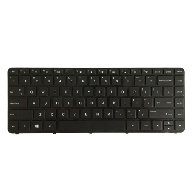 Teclado inglés de repuesto apto para teclado de portátil HP 14-N US negro