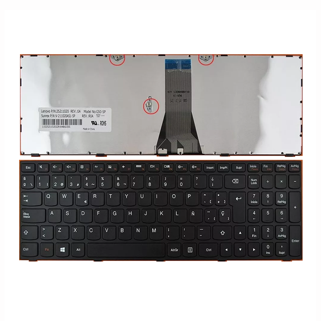 Teclado portátil SP para Lenovo G50-70 G50-45 G50-30 B50 G50 G50-70AT G50-30 G50-45 G70 B50 B51 Y50 Z50 teclado español