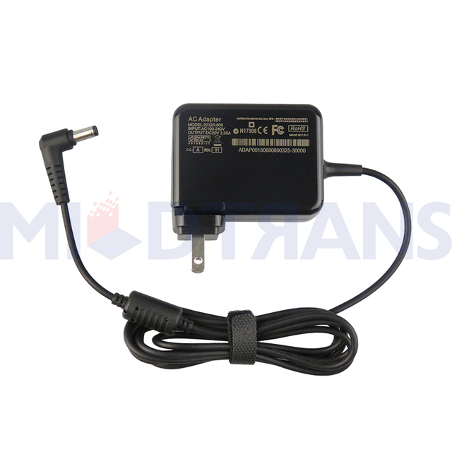 Para Lenovo 20V 3.25A 5.5*2.5 mm 65W Adaptador de computadora portátil