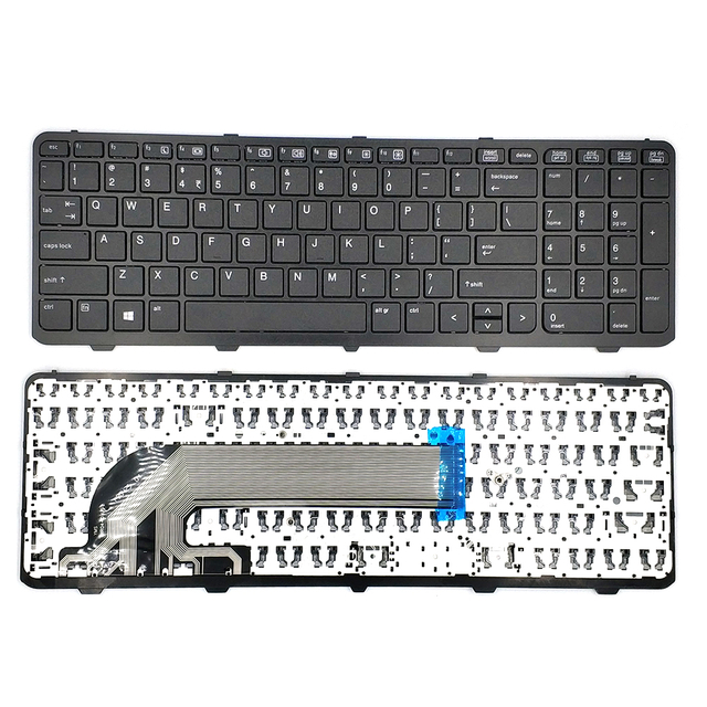 Teclado para computadora portátil de EE. UU. Para HP Probook 450 G1 Teclado en inglés con marco