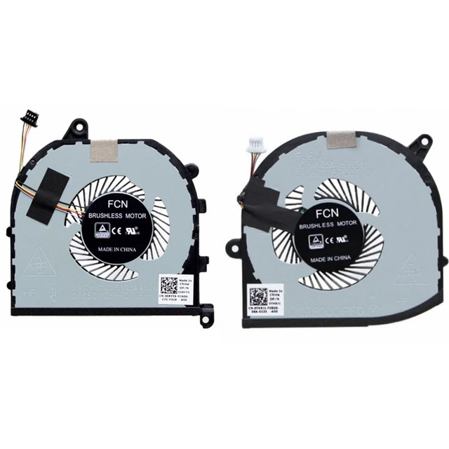 Para Dell Precision 5530 M5530 XPS 15 9570 0MV340 XPS15 7590 008YY9 0TK9J1 FJ6J FKCH FCN CPU y Ventilador de enfriamiento GPU