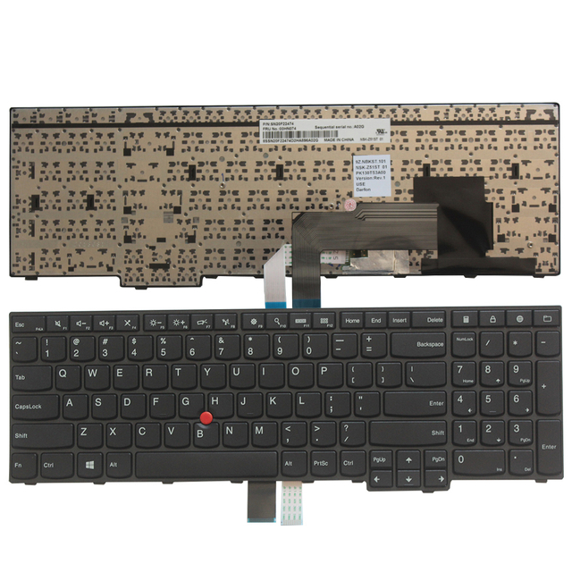 Nuevo teclado para computadora portátil de EE. UU. Para Lenovo IBM Thinkpad E550 Diseño de teclado de EE. UU.