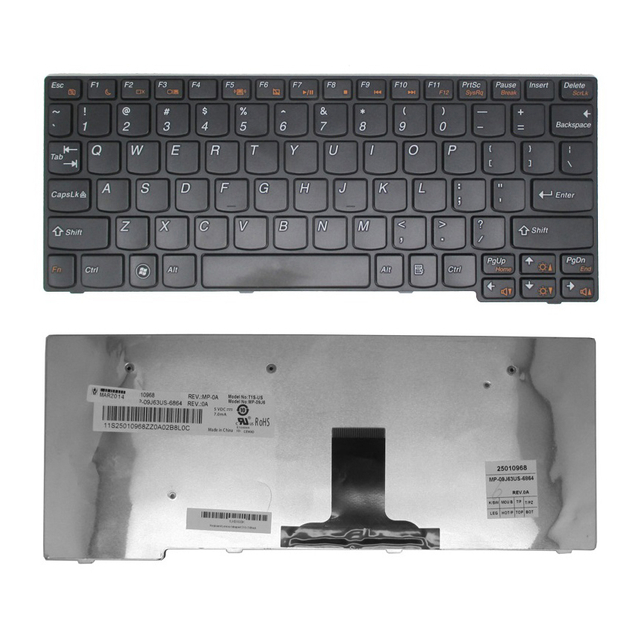 Precio de fábrica apto para Lenovo S10-3 US Laptop teclado negro reemplazo Pars