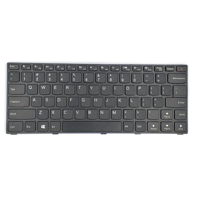 Reemplazo nuevo teclado de computadora portátil de EE. UU. Para Lenovo 110-14 con marco con teclado de potencia en inglés