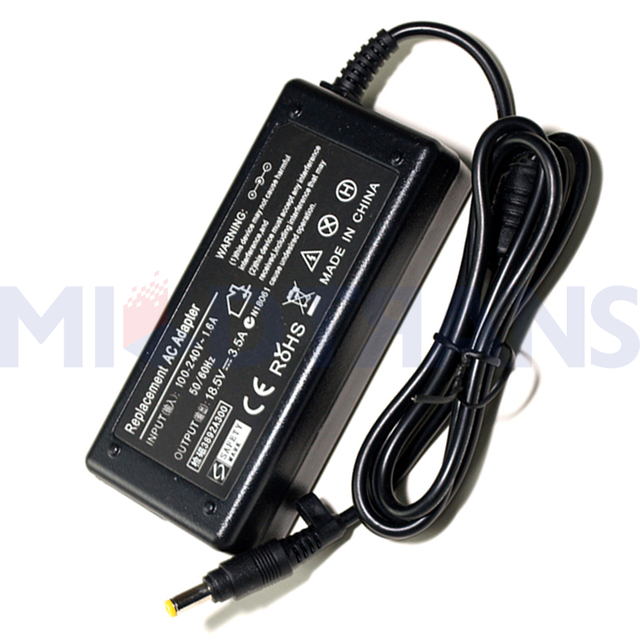 Para HP 18.5V 3.5A 4.8*1.7 mm 65W Adaptador de computadora portátil