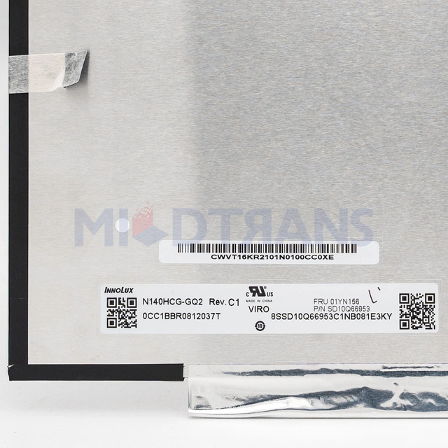 Nuevo 14.0 "Modelo Extactly N140HCG-GQ2 N140HCG GQ2 IPS FHD 72%NTSC 30PIN EDP Matriz de laptop