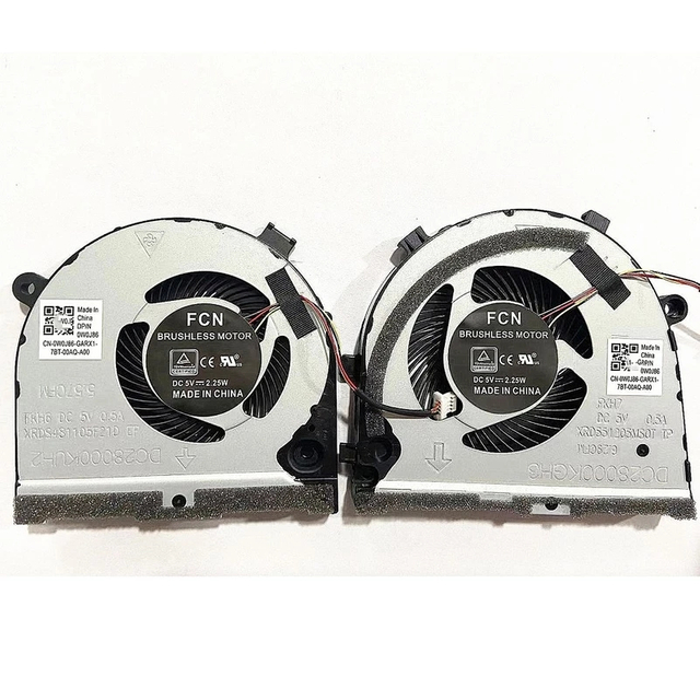 Para Dell G3 G3-3579 3779 15 5587 0TJHF2 TJHF2 0GWMFV GWMFV CPU y ventilador de enfriamiento GPU