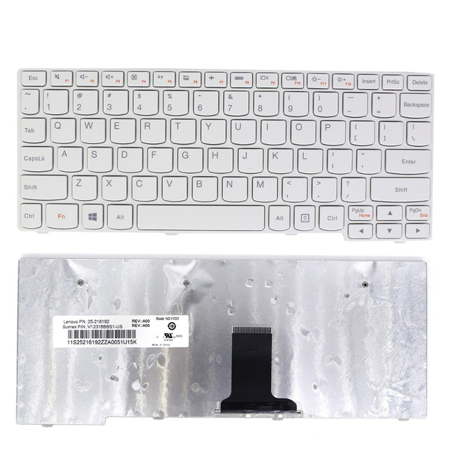 Precio de fábrica apto para Lenovo S10-3 US Laptop teclado blanco reemplazo Pars