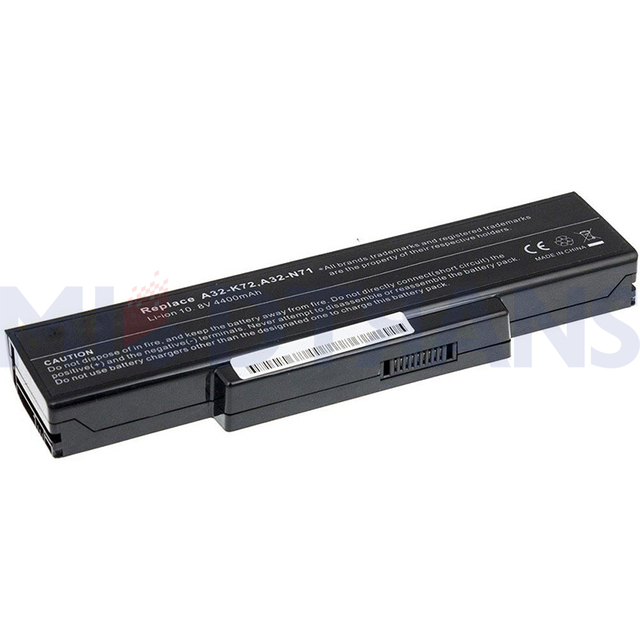 Para ASUS A72D A72J K72 K72J K73 K73T N71 N73 X77 70-NZY1B1000Z A32-N71 A32-K72 BATERÍA DE LA PAPTOP