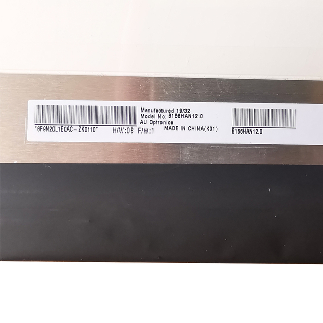 Pantalla de juego de 300Hz de 15.6 pulgadas B156han12.0 Pantalla LCD Pantalla IPS FHD 100% SRGB 40 PIN Reemplazo