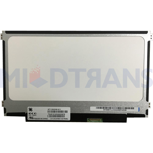 11.6 "Panel de cuaderno delgado NT1166WHM-N11 NT116WHM N11 1366*768 Pantalla LCD 30 pines