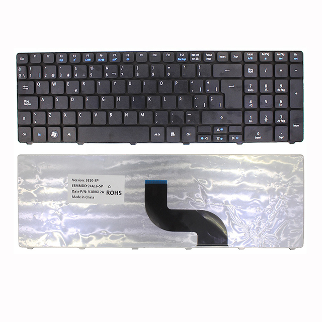 Teclado de ordenador portátil SP español para Acer Aspire 5733 5733Z 5250 5340 5349 5360 5750ZG 5800 5810 5741Z 5742 5560G 5551 5552 teclado