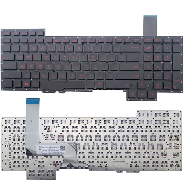 Teclado para computadora portátil de EE. UU. Nuevo para ASUS G751 Diseño de EE. UU.