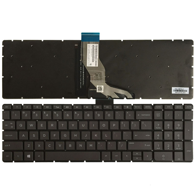 Nuevo teclado de EE. UU. Para HP Pavilion 15-AB, teclado para computadora portátil, diseño en inglés, negro, sin marco
