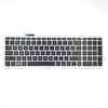 Teclado de ordenador portátil de gran venta para HP 15-J marco plateado con retroiluminación teclado de diseño de EE. UU.