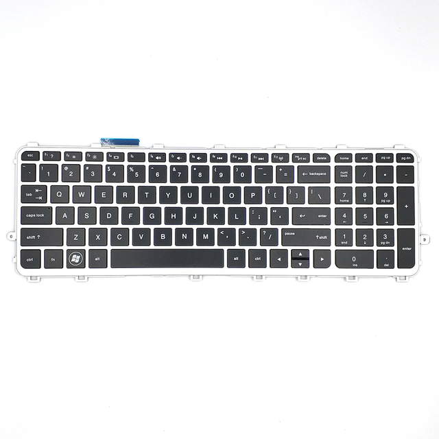 Teclado de ordenador portátil de gran venta para HP 15-J marco plateado con retroiluminación teclado de diseño de EE. UU.