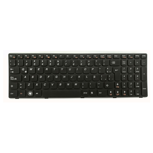 Teclado español para portátil al por mayor para Lenovo G580 Z580A G585 Z585 G590 Z580 SP diseño de teclado