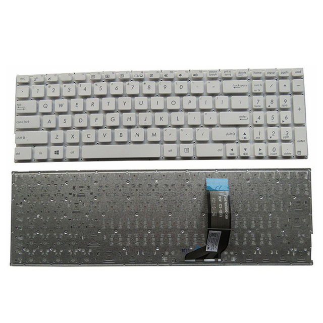 Teclado de EE. UU. Para Asus X556 Diseño de teclado en inglés Blanco