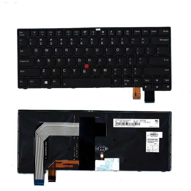 Nuevo teclado retroiluminado para computadora portátil de EE. UU. Para Lenovo T470P Diseño de teclado de EE. UU.