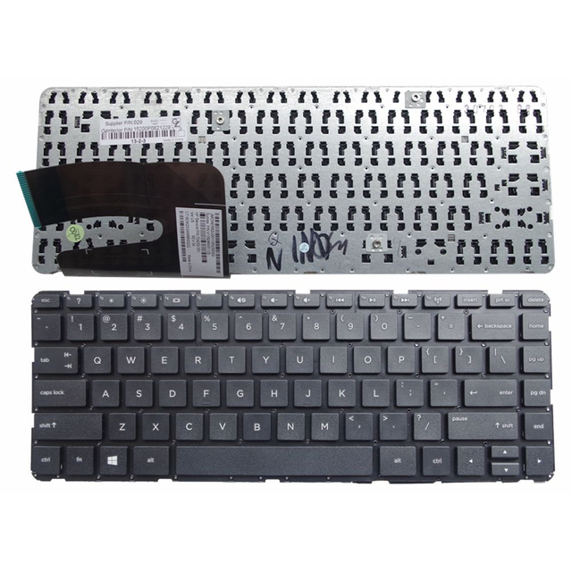 Teclado inglés de repuesto apto para teclado de portátil HP 14-E US no con marco