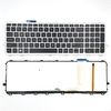 Teclado de ordenador portátil de gran venta para HP 15-J marco plateado con retroiluminación teclado de diseño de EE. UU.