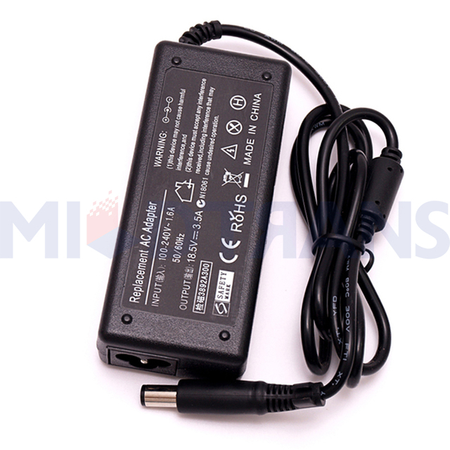 Para HP 18.5V 3.5A 7.4*5.0 mm 65W Adaptador de computadora portátil
