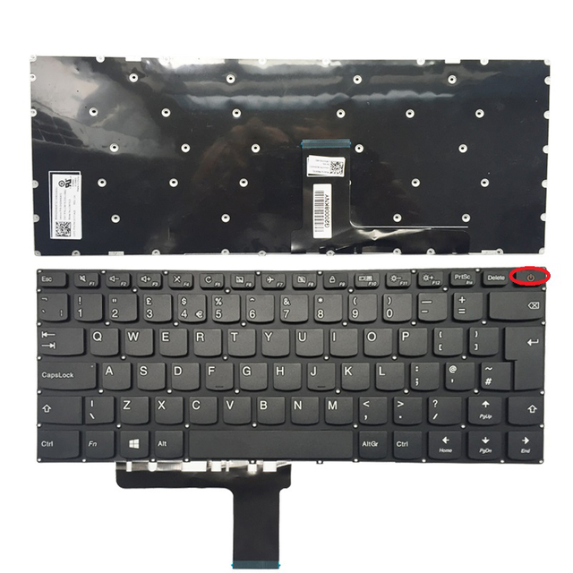 Producto de gran oferta, teclado para ordenador portátil de EE. UU. para Lenovo 310-14 con marco con diseño de potencia en inglés